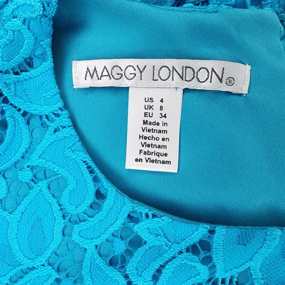 Maggy London Aquafina Lace Sheath Dress, Womens 4 - Picture 5 of 7